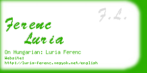 ferenc luria business card